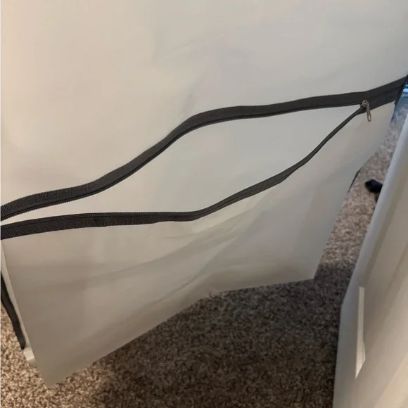 David's Bridal White and Gray Travel Garment Bag - Picture 7 of 7